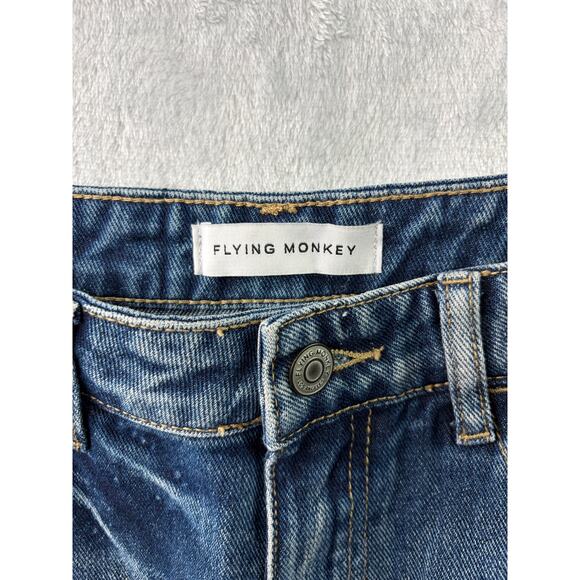 Flying Monkey Ultra High Rise Straight Jeans – Distressed Medium Wash – Size 24 - Picture 6 of 7